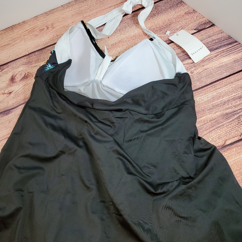 D- Women's Pineapple Bathing Suit Dress (NWT) Size - Picture 5 of 6